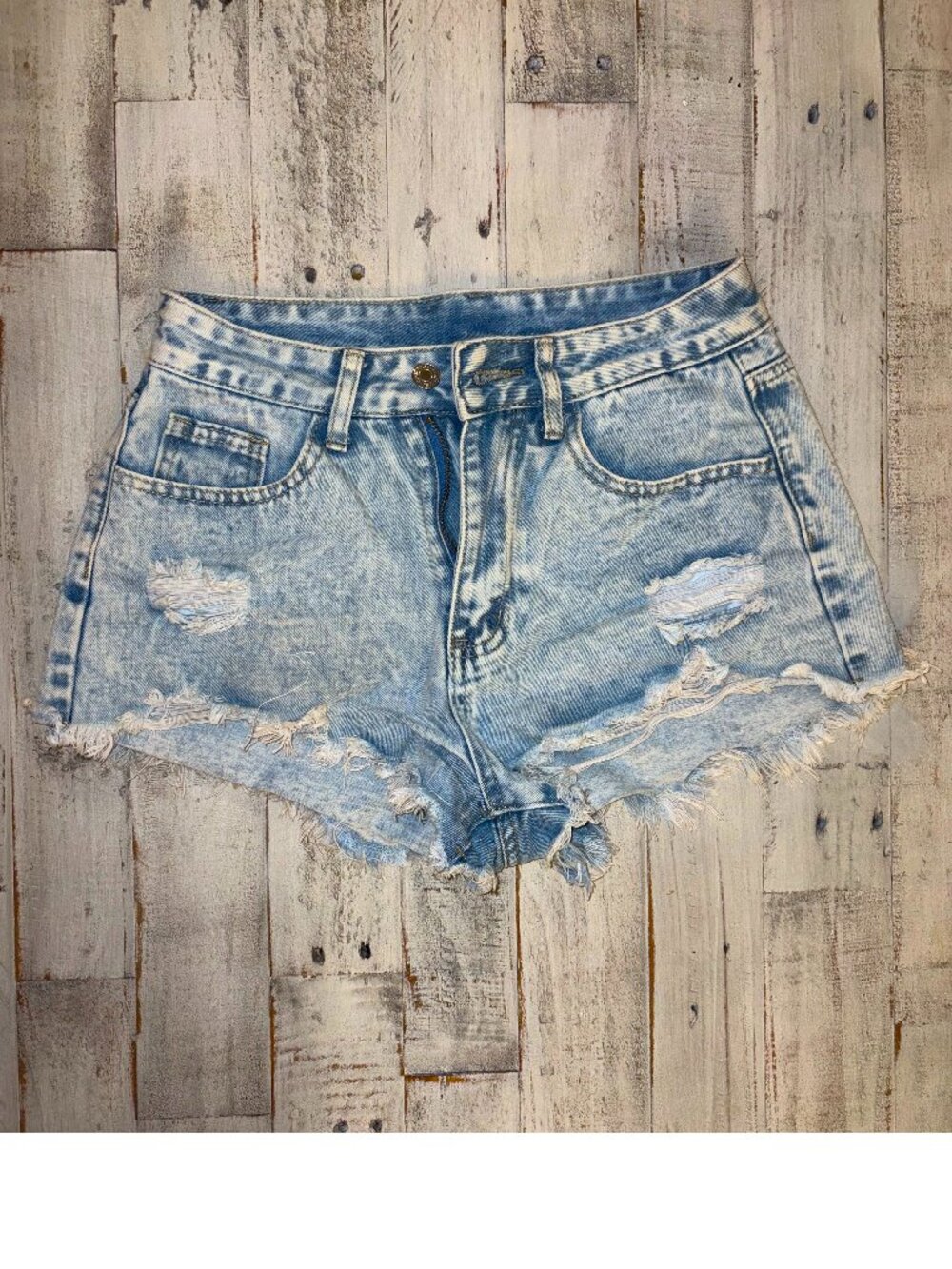 Distressed Denim Shorts - Picture 1 of 6